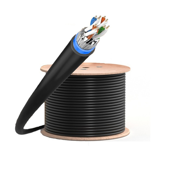 کابل شبکه اوت دور cat6 sftp لگراند دو روکشه تست فلوک چنل